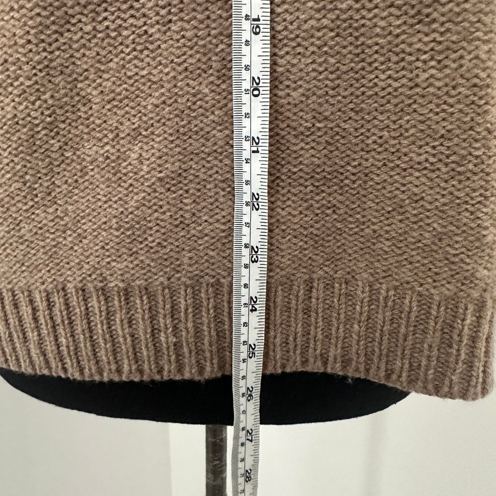 Orvis Cardigan Sweater Women XL Brown Wool Chunky Knit‎ Mock Neck Grandpa Cabin - Picture 8 of 9